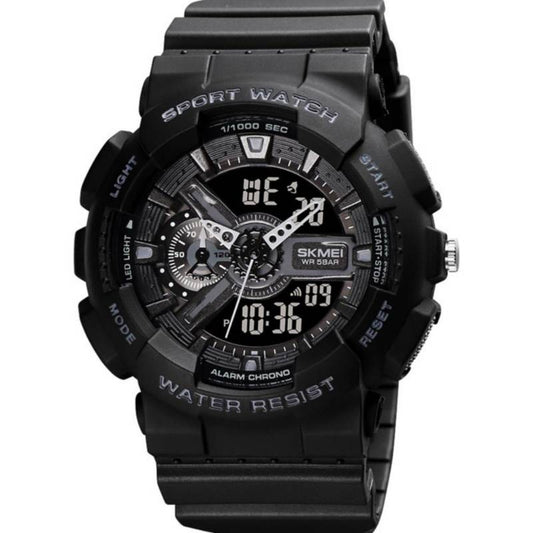 Reloj Skmei 1688 Deportivo 5 atm Dual Time Negro