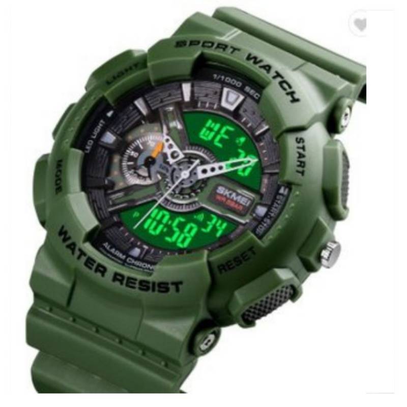 Reloj Skmei 1688 Deportivo 5 atm Verde Militar