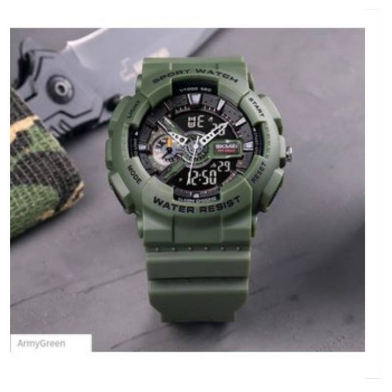 Reloj Skmei 1688 Deportivo 5 atm Verde Militar