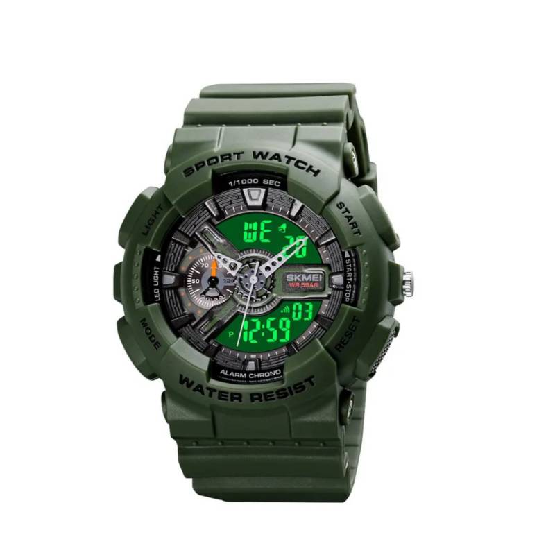 Reloj Skmei 1688 Deportivo 5 atm Verde Militar