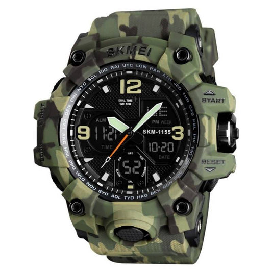 Reloj Skmei 1155 Dual Camuflado Verde